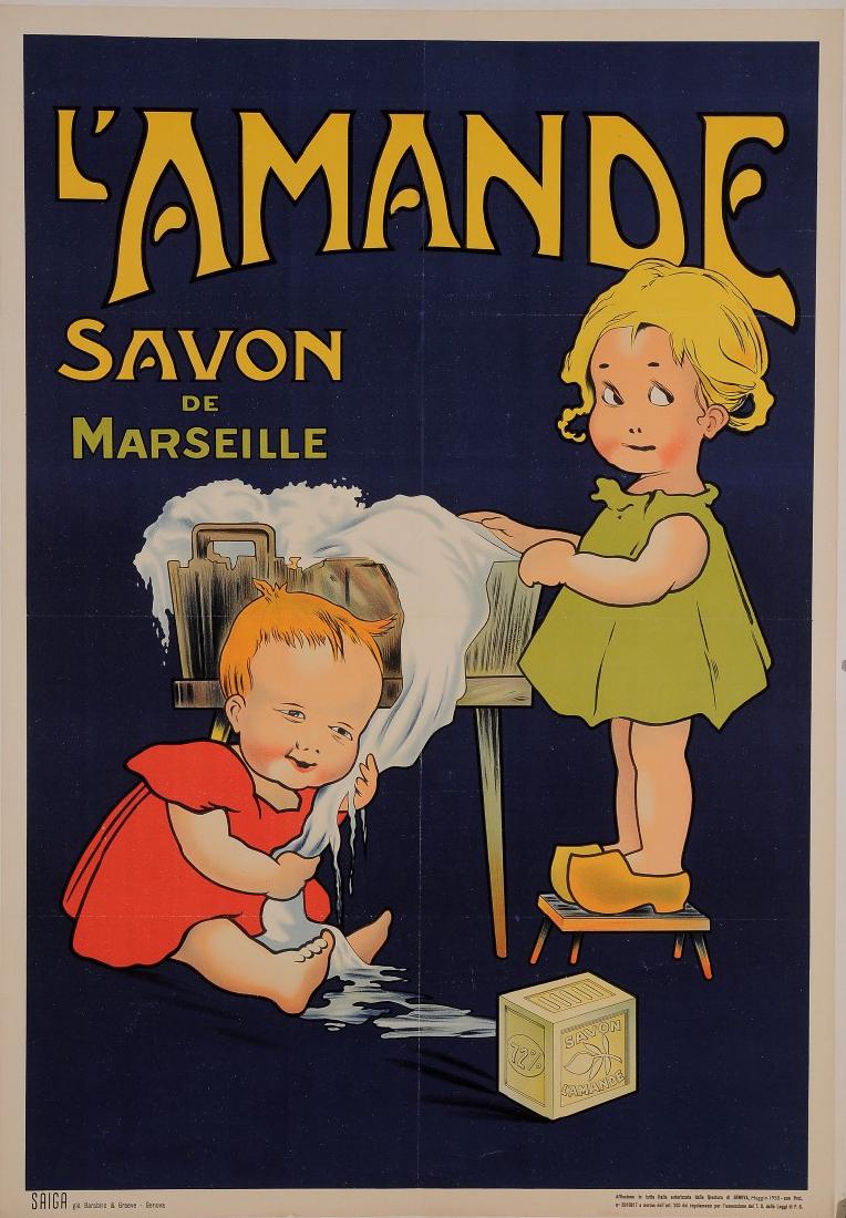Original Vintage French Poster for "L'Amande Savon de (1 of 2)