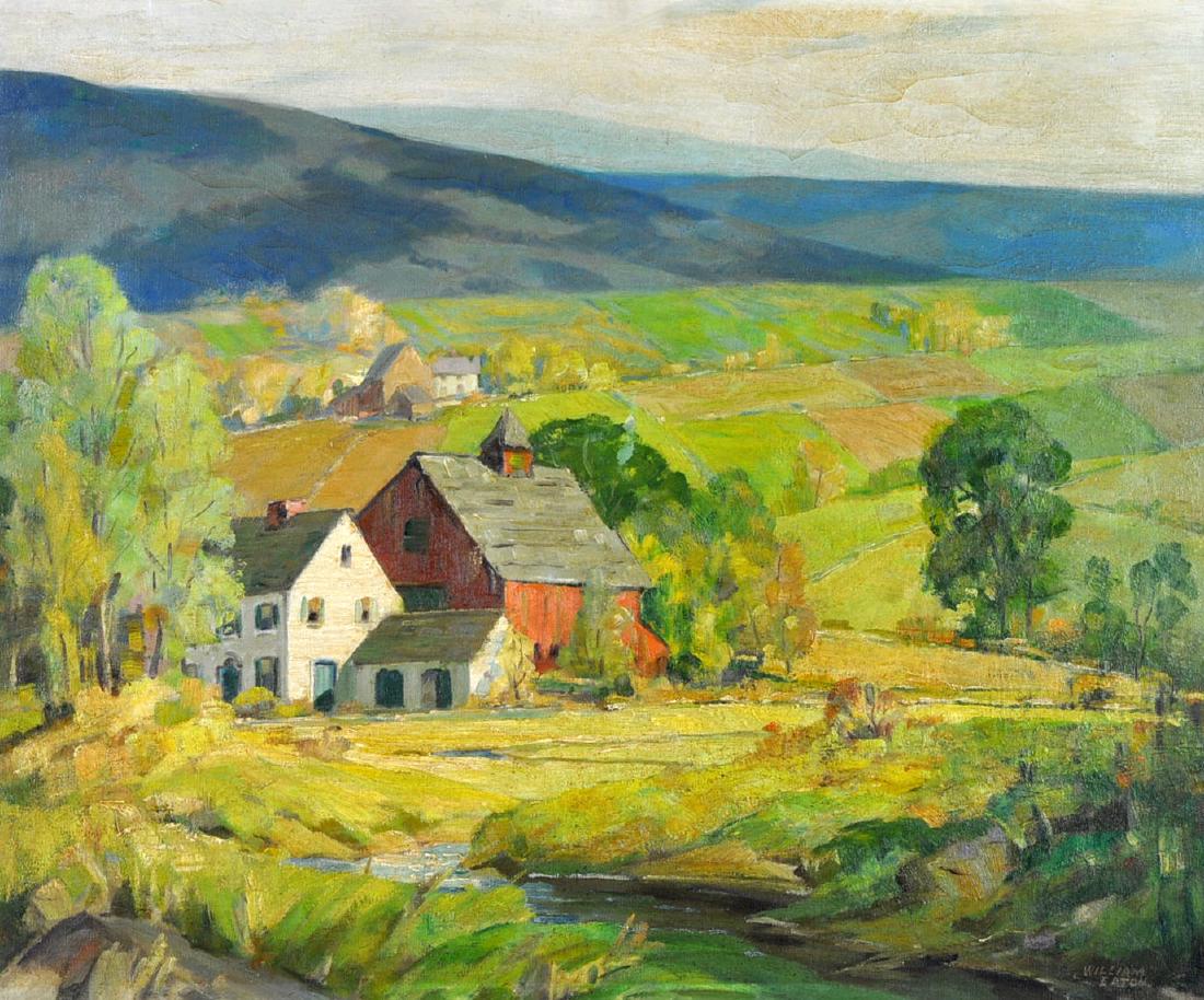 William Eaton "Vermont Hill Farm" Oil on Canvas (1 of 9)