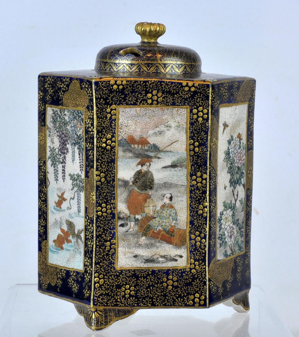 Kutani Antique Octagonal Footed Porcelain Sensor (1 of 10)