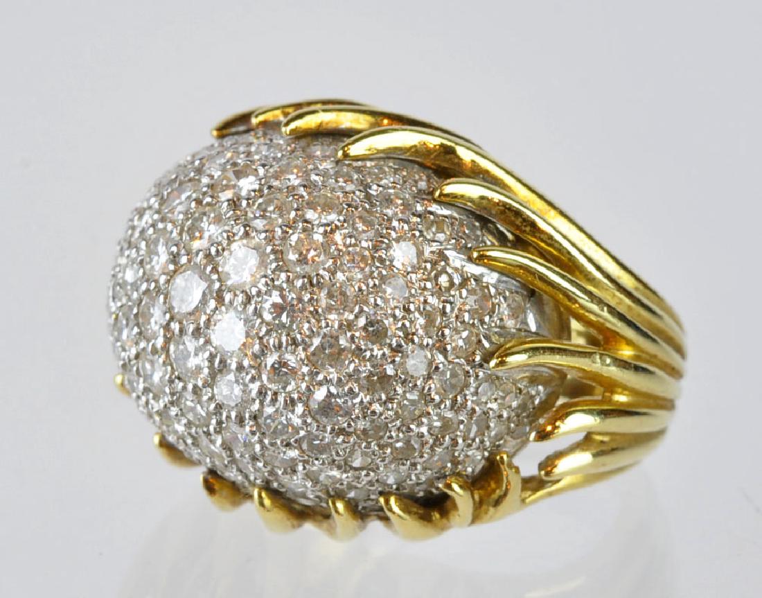 Jose Hess 18kt Gold & Diamond Dome Shaped Ring (1 of 7)