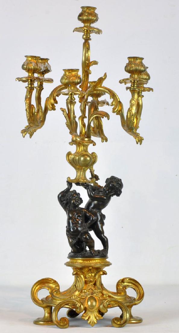 French Rococo Gilt Bronze Candelabra 19th C. (1 of 10)