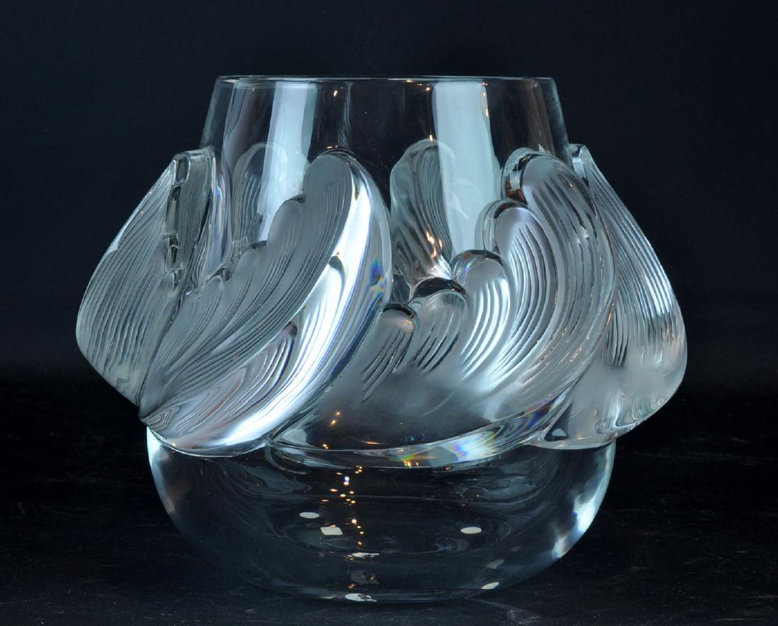 Lalique 'Vagues'  Waves Crystal Vase, Mid 20th C. (1 of 5)