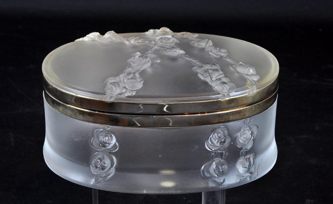 Lalique French Crystal Oval 'Coppelia' Box (1 of 7)