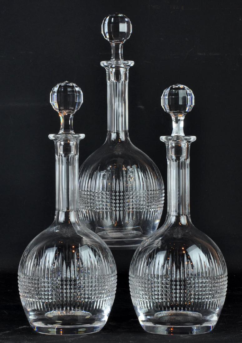 3 Baccarat Crystal Decanters 'Nancy' Cut (1 of 6)