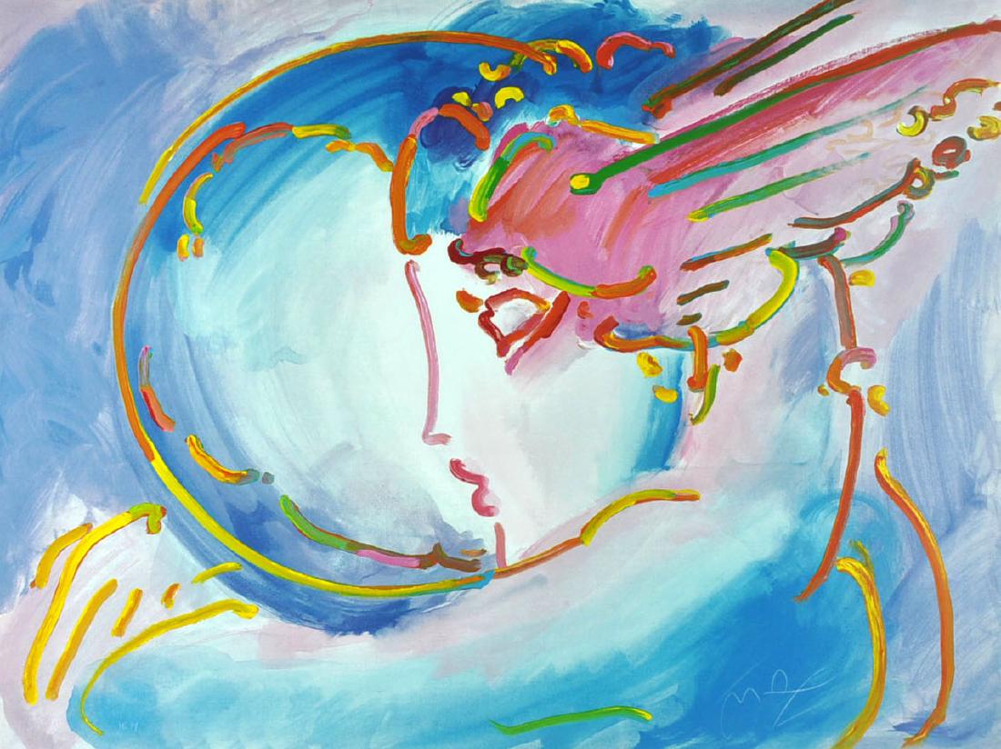 Peter Max "I Love the World", Serigraph COA (1 of 7)