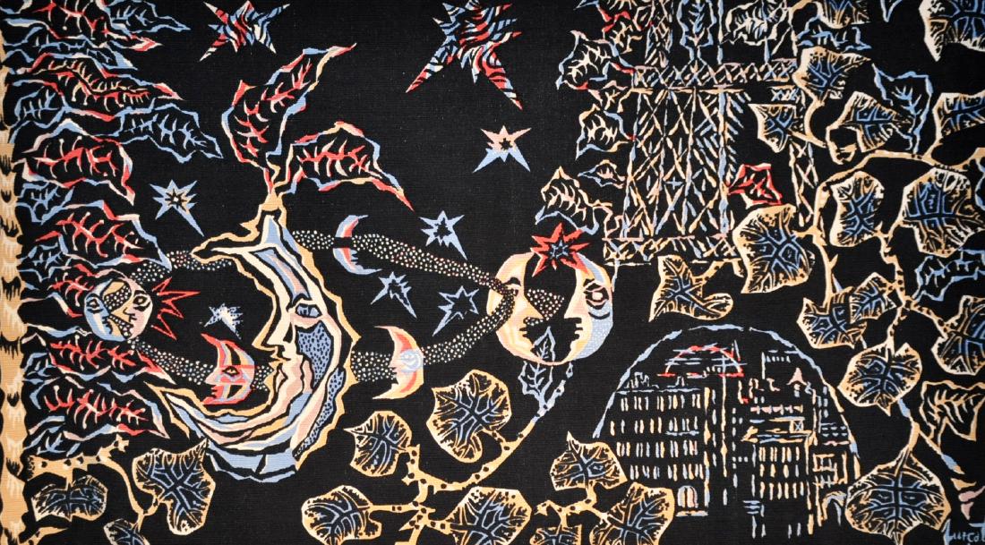 Jean Lurcat Signed COA Tapestry "Paris by Night" (1 of 9)