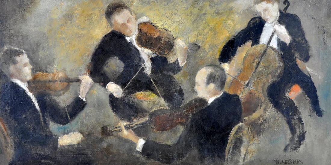 Reyna Youngerman "Quartet" Oil on Canvas (1 of 8)