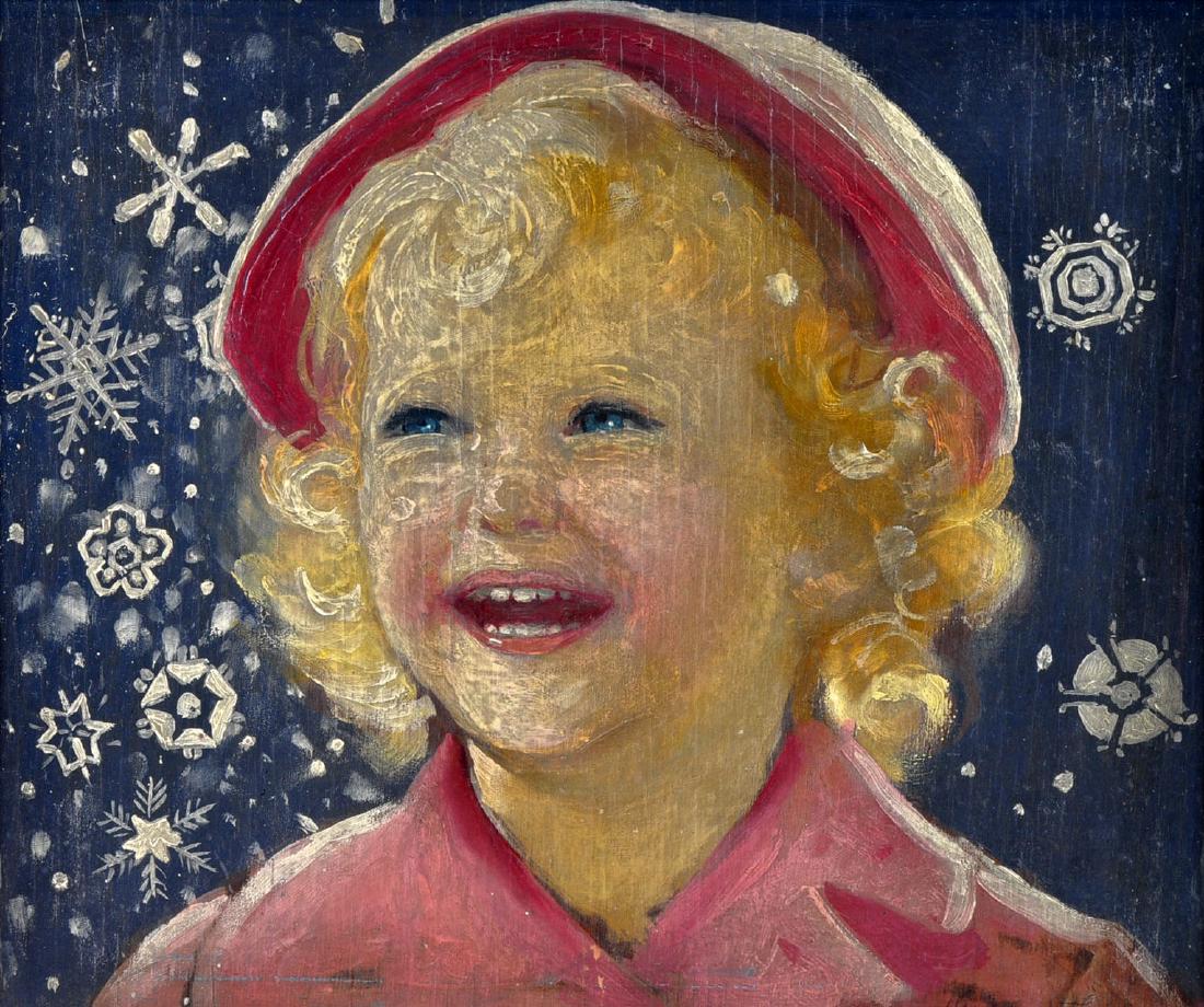 Vernon Thomas "Portrait of a Young Girl", 20th C (1 of 8)