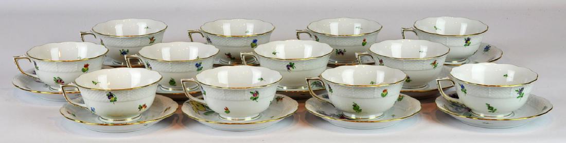 Herend Printemps Cups(12) & Saucers (12) (1 of 6)