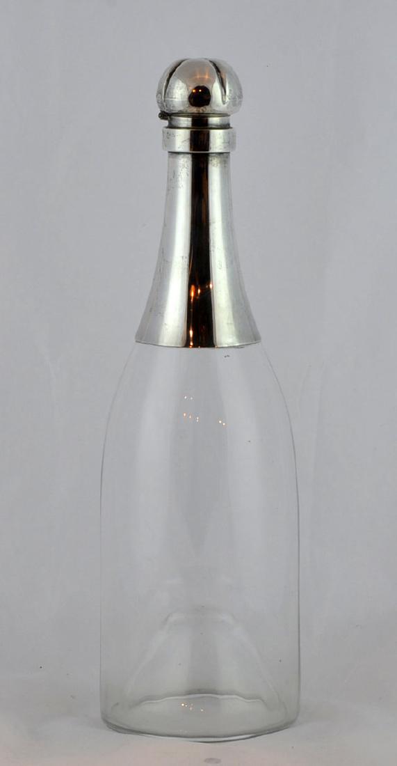 Large Sterling & Crystal Decanter, Hukin & Heath (1 of 9)