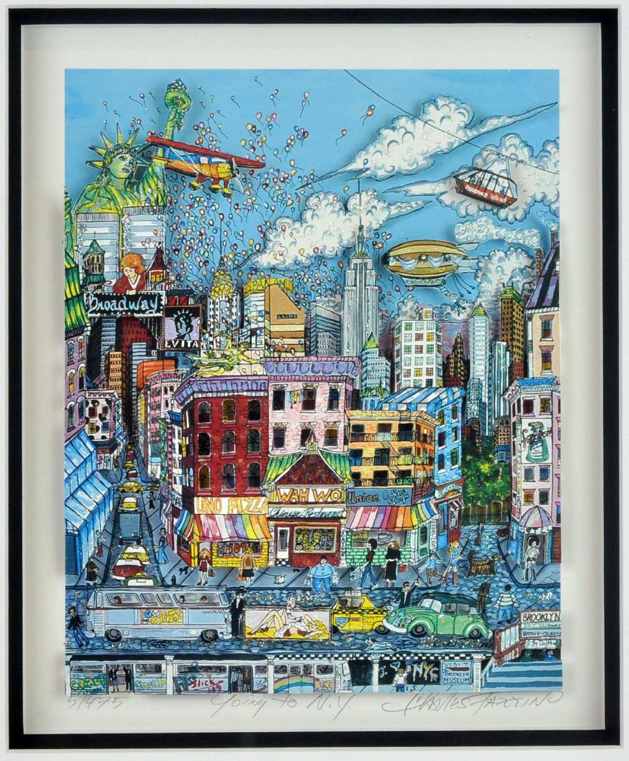 Charles Fazzno "Going to New York" 3-D Graphic (1 of 5)