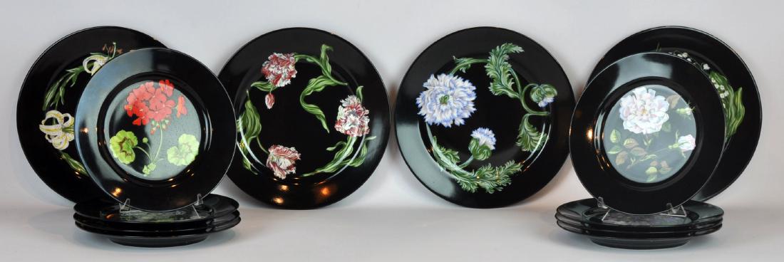 8 Tiffany & Co. Plates "Mrs. Delany's Flowers" (1 of 7)