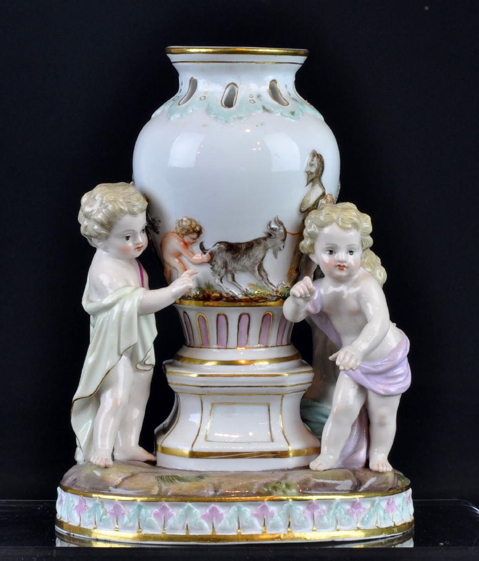 19th C. Meissen Porcelain Cherub Trio Figurine (1 of 10)