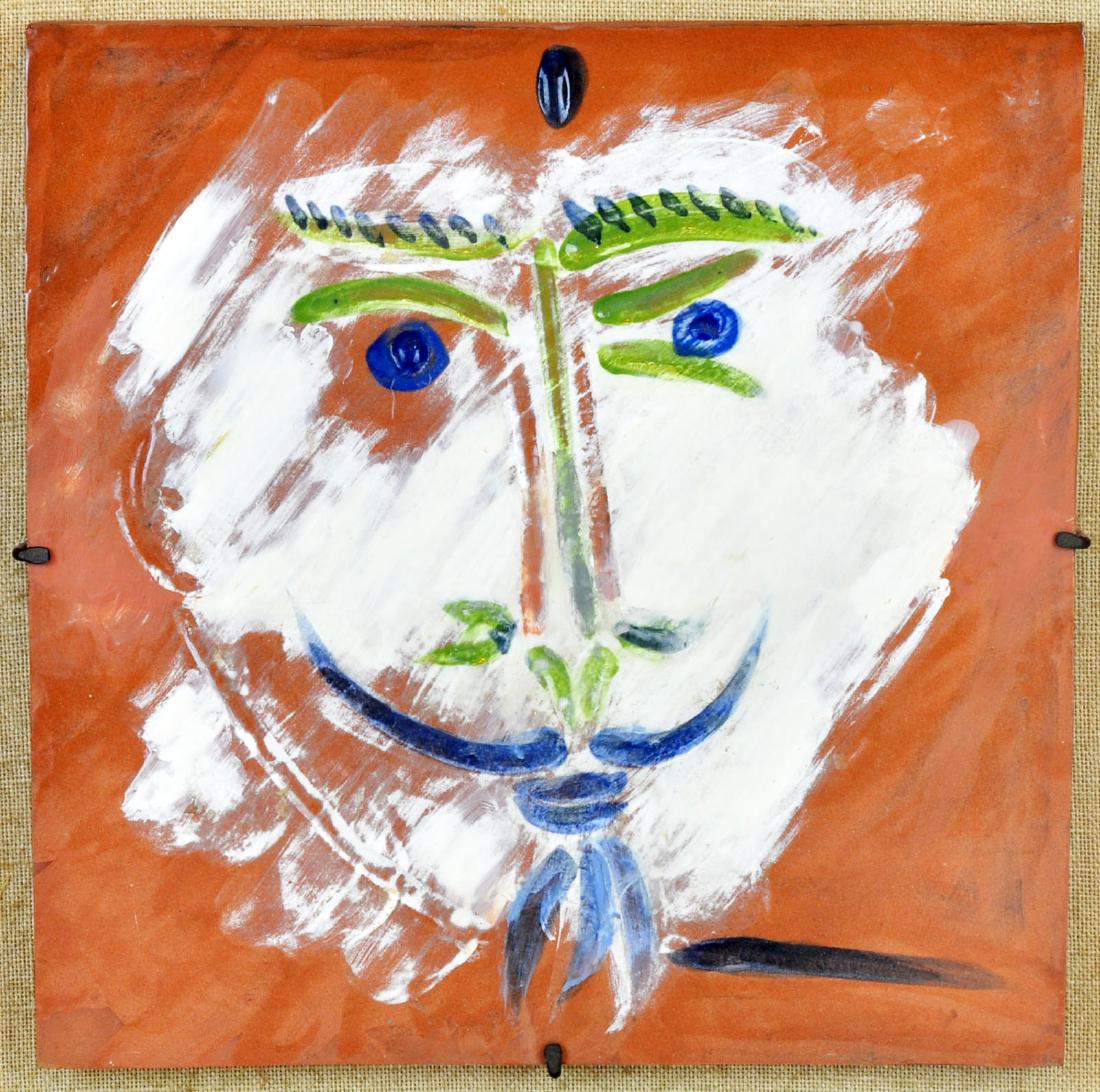 Pablo Picasso Large Tile "Visage a la Barbiche" (1 of 10)
