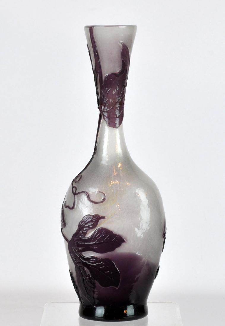 Galle Plum Colored Art Glass Vase (1 of 10)