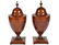 Pr. English 19th C. Wood Cutlery Urns with Inlays