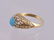 Victorian 18Kt Gold Turquoise & Pearl Ring - 2