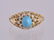 Victorian 18Kt Gold Turquoise & Pearl Ring - 3