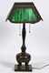 Pairpoint Bronze & Green Glass Table Lamp - 4