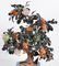 Chinese Jade & Gem Stone Tree in Cloisonne Pot - 3