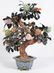 Chinese Jade & Gem Stone Tree in Cloisonne Pot - 4