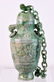 Chinese Carved Jade Urn with Jade Chain - 3