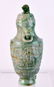 Chinese Carved Jade Urn with Jade Chain - 4