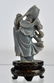 Chinese Carved Opaline Figure on Wood Base - 3