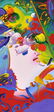 Peter Max "Blushing Beauty" Acrylic on Canvas