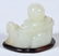 Small Chinese Carved Jade Buddha on Wood Base - 3