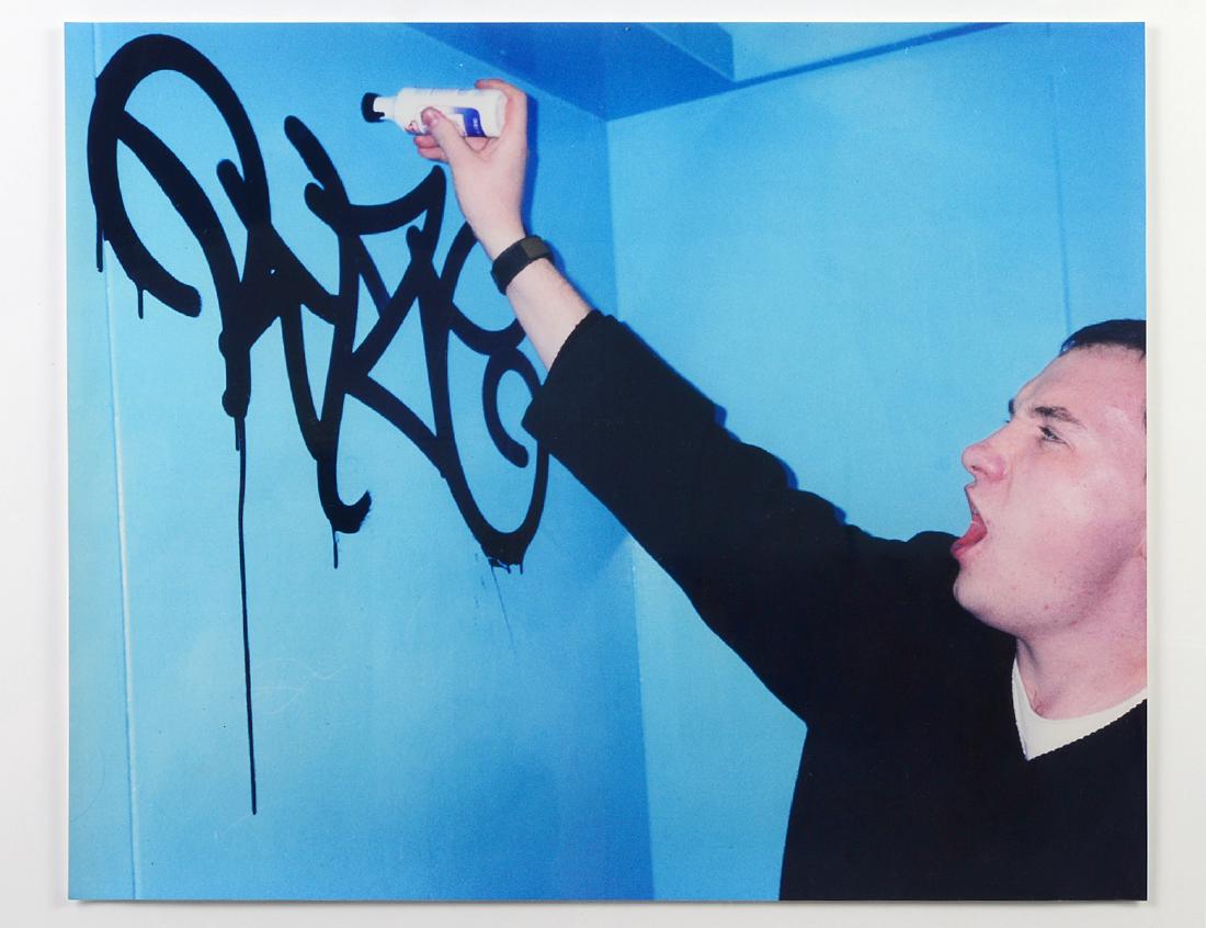 Barry McGee "Untitled" Photographic Print: Barry McGee, American (1966-). Photographic print on Fiji paper, signed on back. #193/200. 19 5/8"H X 16"W. In house shipping continental U.S. $30 plus insurance. Examine all photos closely. Contact A