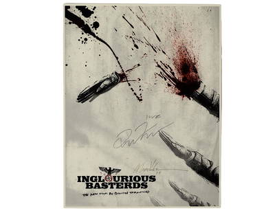 Patrick Martinez "Inglorious Bastards" Movie: Patrick Martinez, American. "Inglorious Bastards" Movie Poster. Hand signed and dated. Believed to be 1 of 1. About 24"H X 18". 2010. In house shipping continental U.S. $30 plus insurance. Examine all