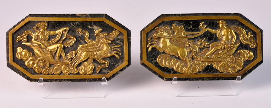 Pr. French Bronze & Marble Plaques (1 of 5)