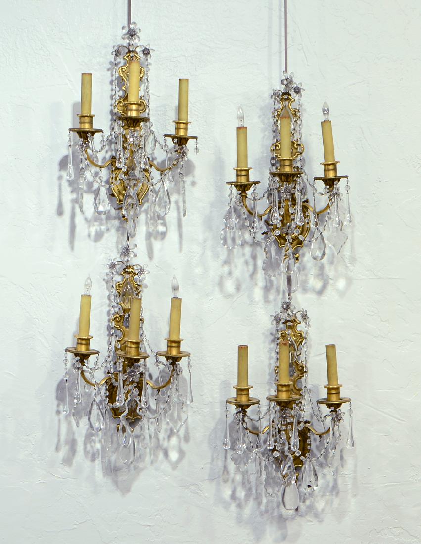 4 Early 20th C. Bronze Sconces, Poss. Caldwell (1 of 6)
