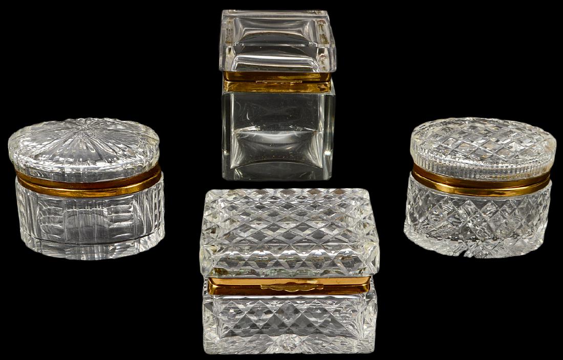 4 Cut Glass Bronze Mounted Boxes (1 of 9)