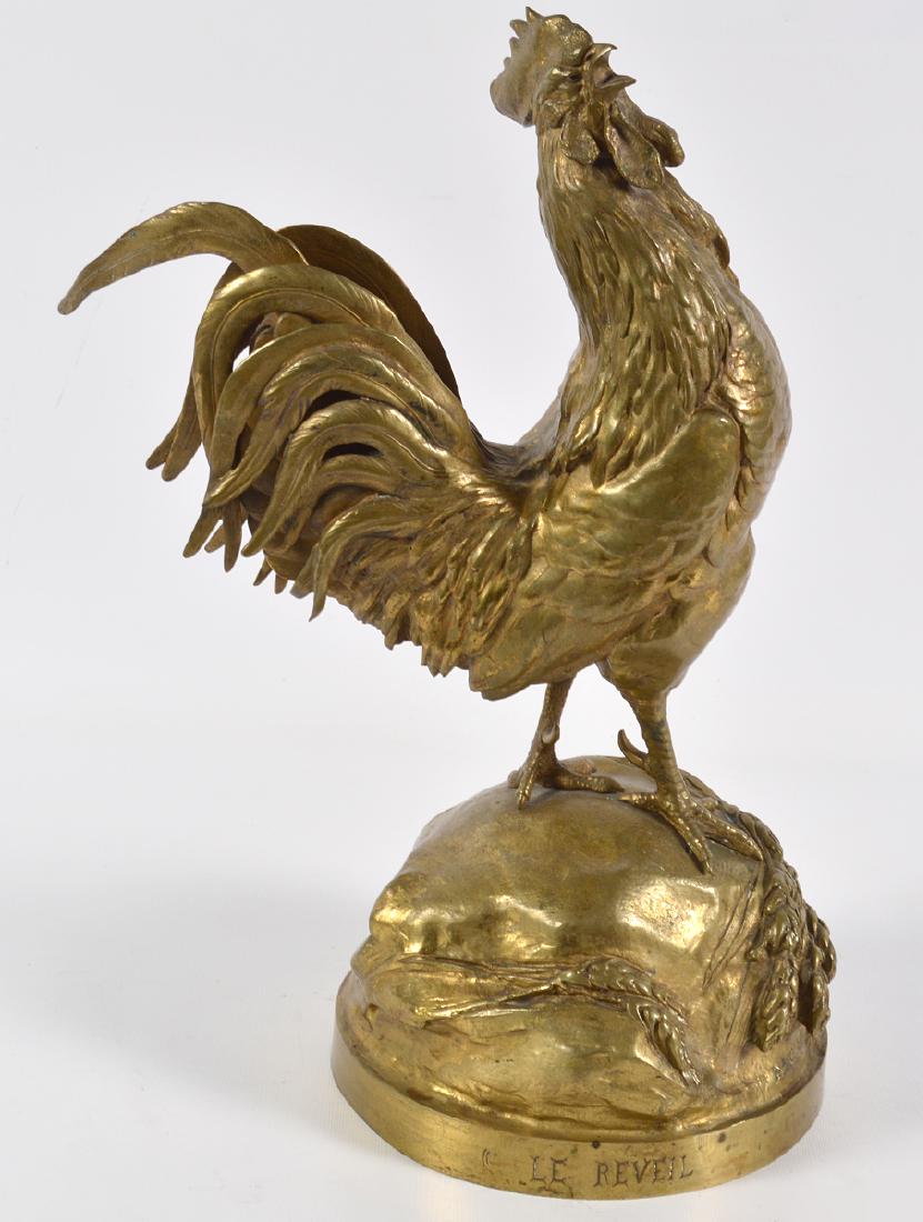 "Le Reveil" French Bronze Rooster by A. Cain (1 of 10)