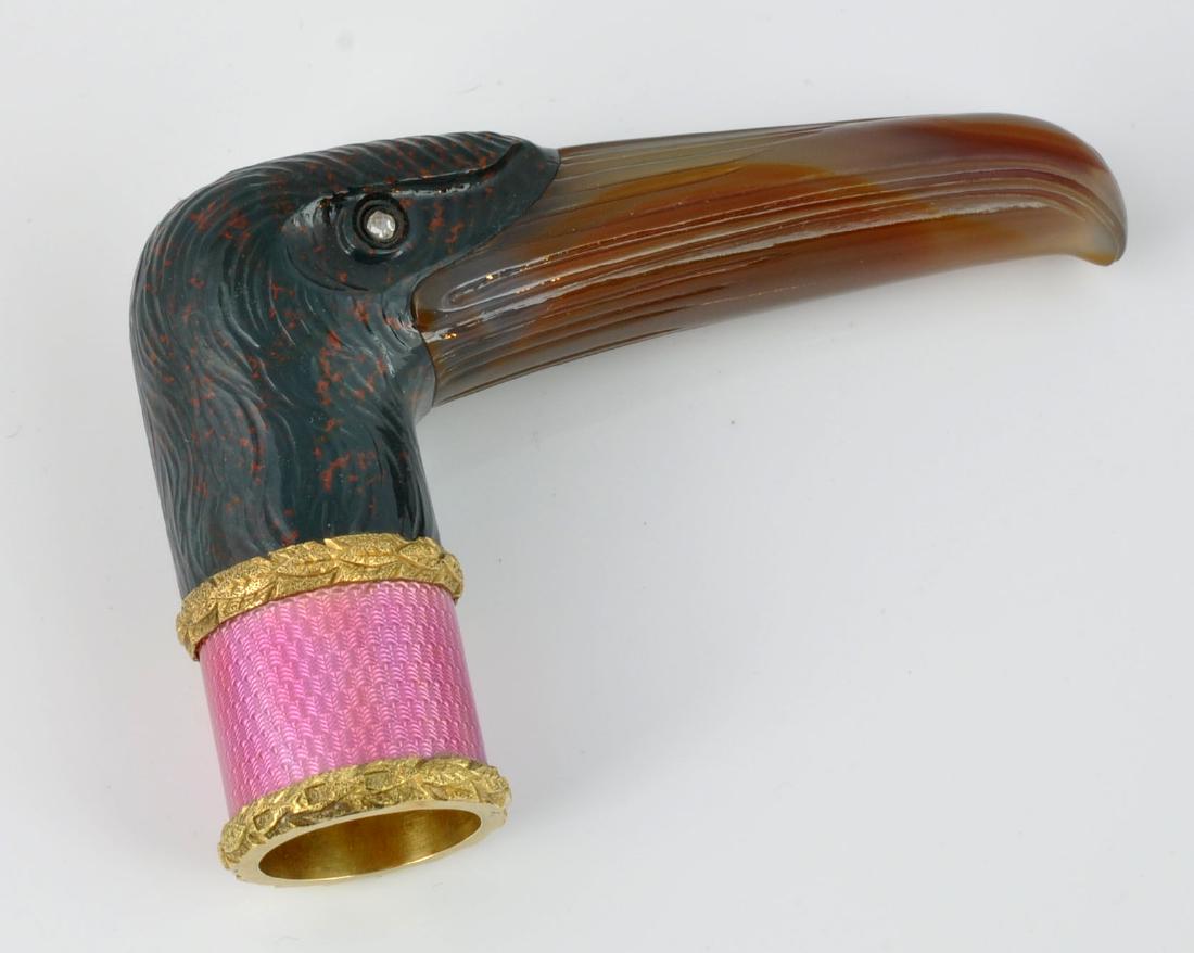 Faberge Style Gold Mounted Parasol Handle (1 of 13)