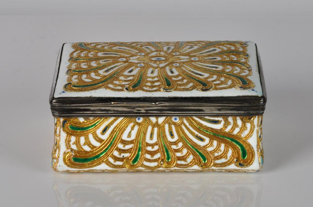French Silver, Enamel & Gilt Trinket Box (1 of 9)