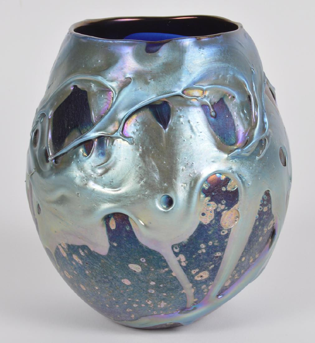 Charles Lotton Blue Lava Vase (1 of 9)