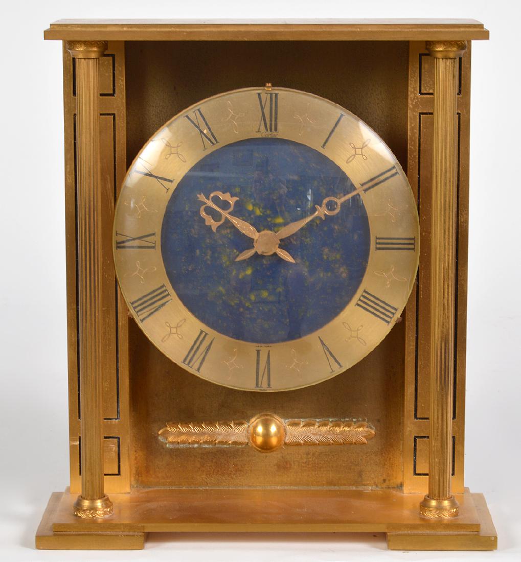 Art Deco Gilt Bronze Cartier Mantle Clock (1 of 6)