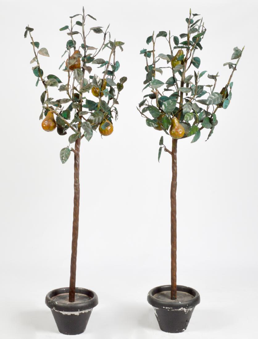 Pr. Vintage Italian Tole Pear Trees (1 of 13)