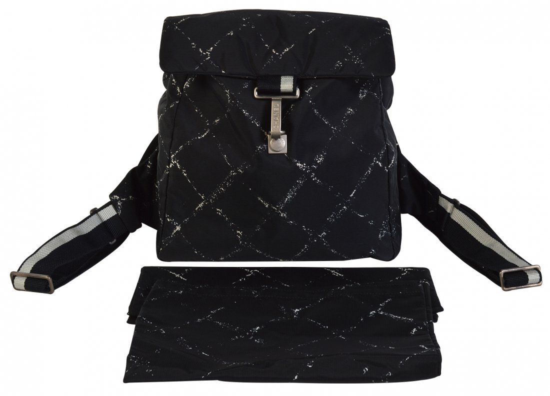 Black & White Nylon CHANEL Backpack (1 of 9)