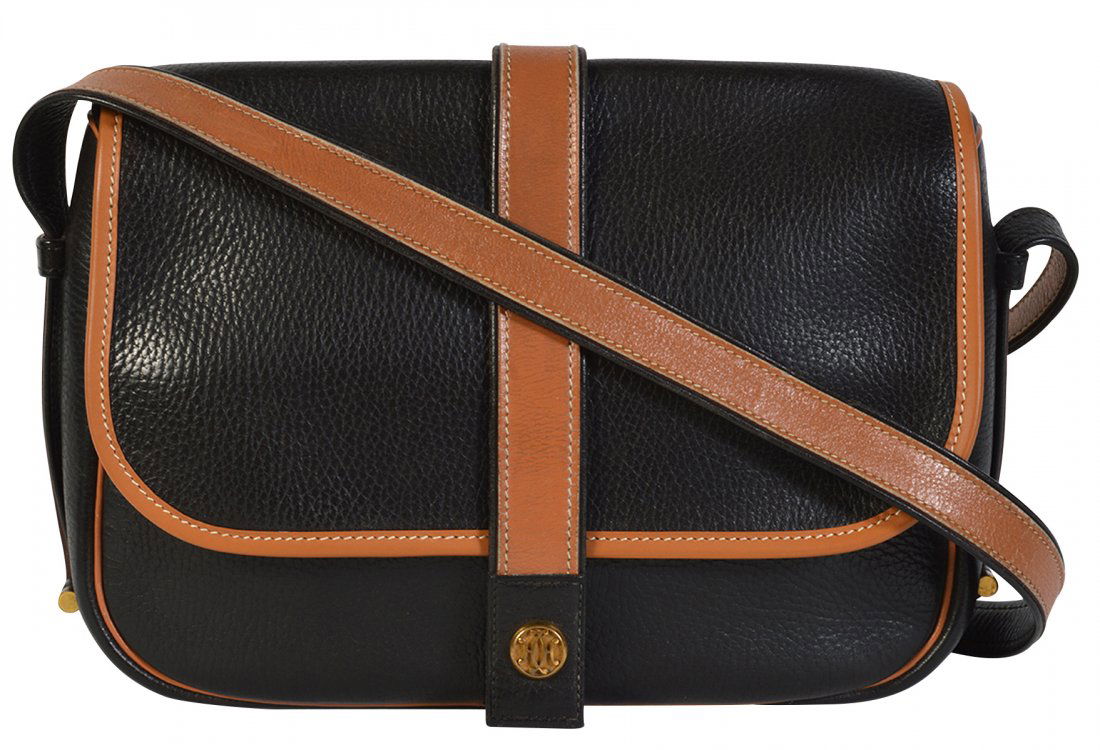 Hermes Black Leather Flap Shoulder Bag (1 of 14)