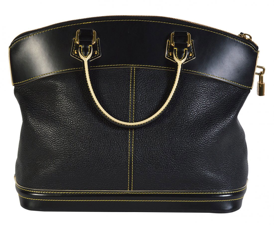 Black Suhali Goat Leather Louis Vuitton 'Lockit' (1 of 15)