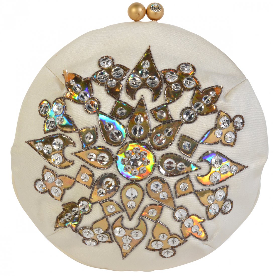 New With Tags CHANEL Round Satin Clutch (1 of 19)