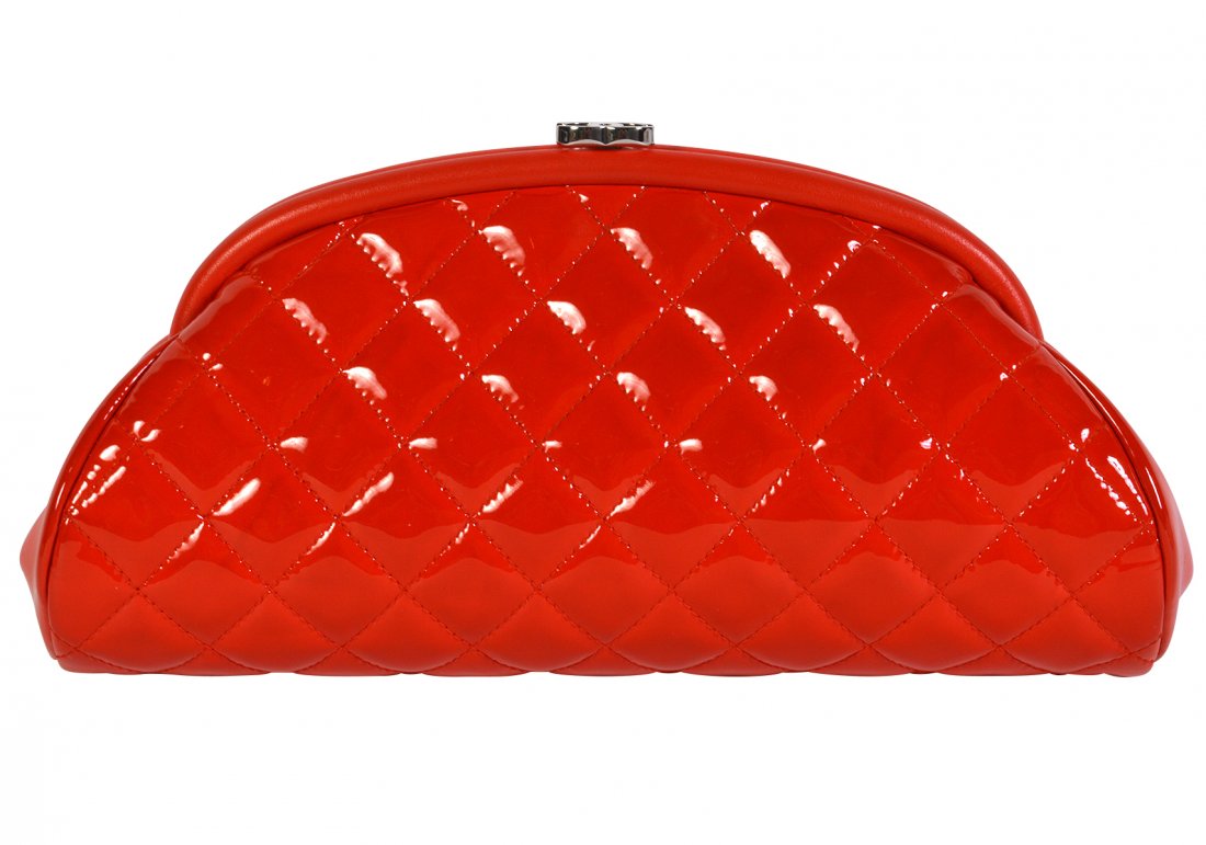 Unique Red Patent Leather CHANEL Clutch Bag (1 of 12)