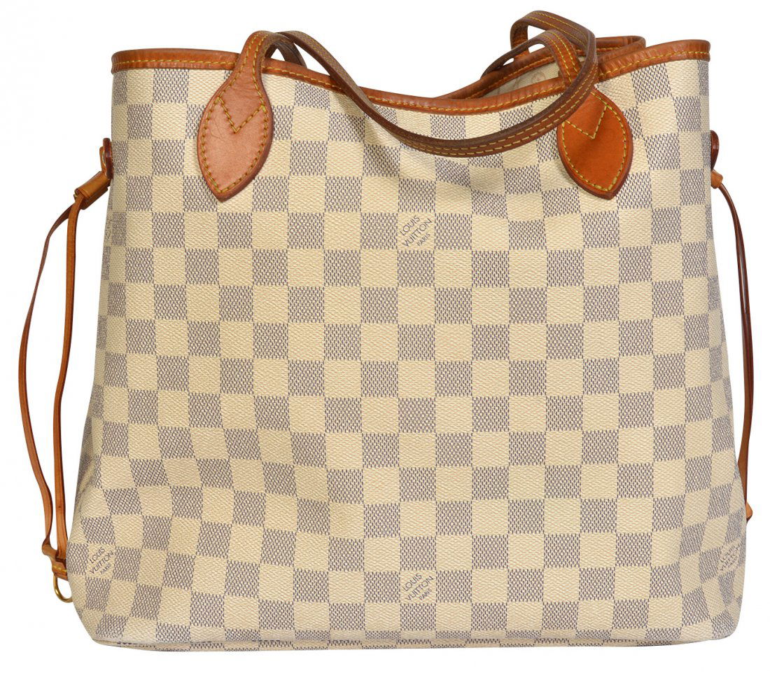 Damier Azur 'Neverfull MM' Louis Vuitton Tote Bag (1 of 13)