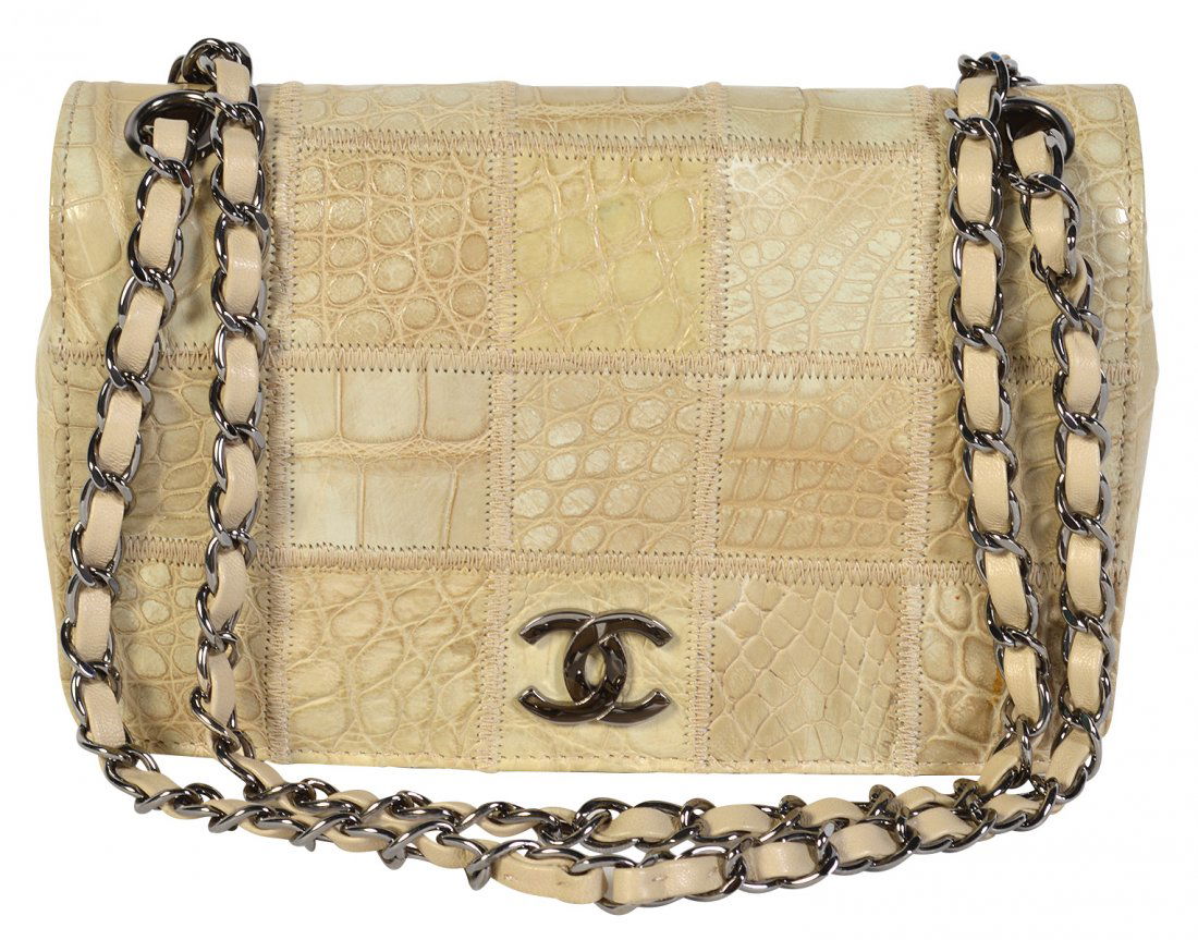 Crocodile Embossed Leather Patchwork CHANEL Bag (1 of 11)