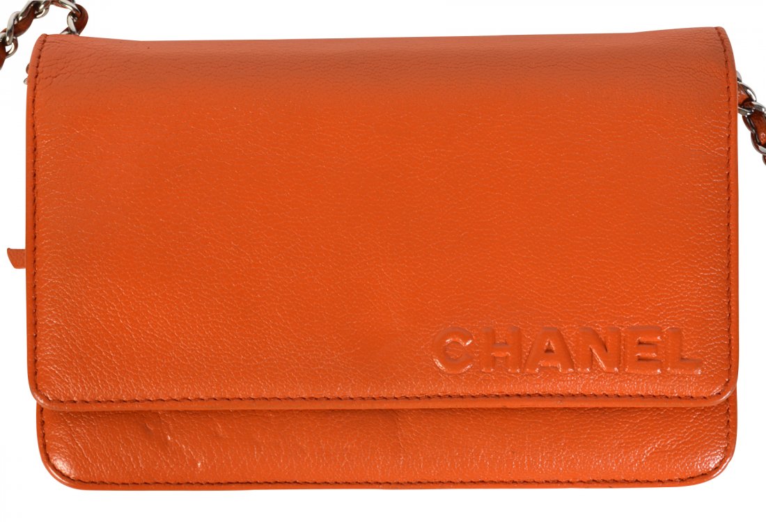 Orange Leather CHANEL Wallet on Chain Bag (1 of 6)