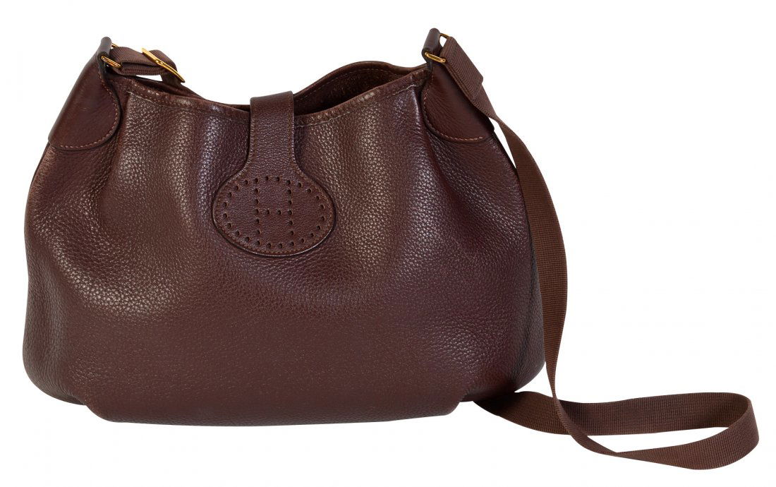 Burgundy Clemence Leather Hermes Bag (1 of 12)